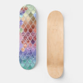 Summer Mermaid Glitter Scales #7 (Faux Glitter) Persoonlijk Skateboard (Voorkant)
