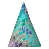 Summer Mermaid Glitter Scales #8 (Faux Glitter) Feesthoedjes (Rechts)