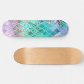 Summer Mermaid Glitter Scales #8 (Faux Glitter) Persoonlijk Skateboard (Horizontaal)