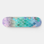 Summer Mermaid Glitter Scales #8 (Faux Glitter) Persoonlijk Skateboard (Horizontaal)