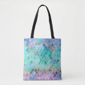 Summer Mermaid Glitter Scales #8 (Faux Glitter) Tote Bag (Voorkant)