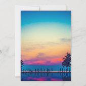 Summer Miami Weekend Beach Bachelorette Party Kaart (Achterkant)