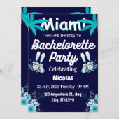 Summer Miami Weekend Beach Bachelorette Party  Kaart (Voorkant / Achterkant)