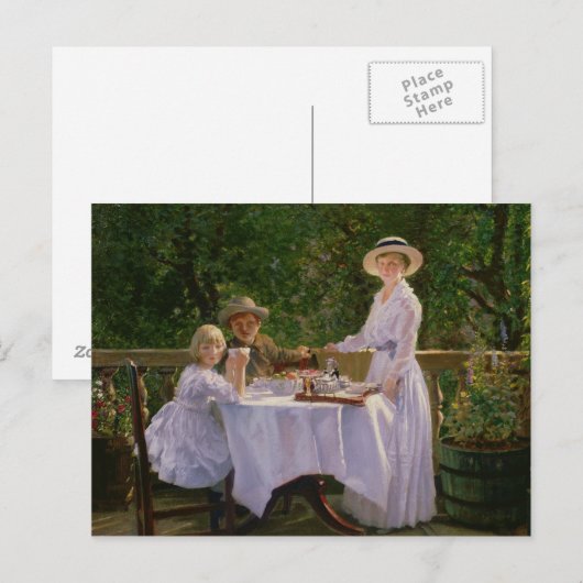 Summer middag Tea Briefkaart (Voorkant / Achterkant)