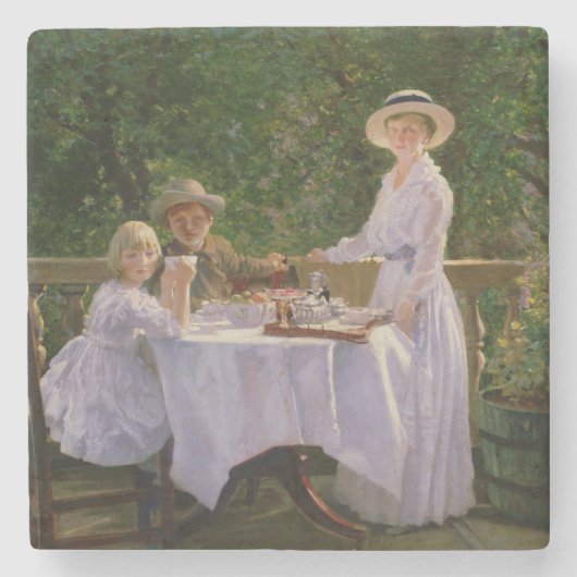 Summer middag Tea Stenen Onderzetter (Voorkant)