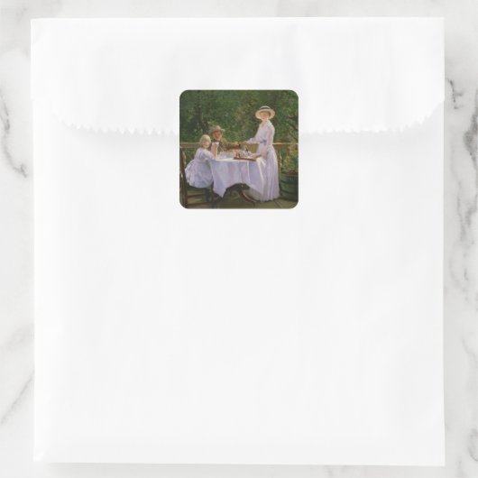 Summer middag Tea Vierkante Sticker (Tas)