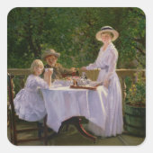 Summer middag Tea Vierkante Sticker (Voorkant)