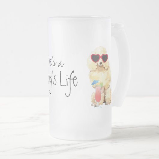 Summer Miniature Poodle Matglas Bierpul (Voorkant rechts)