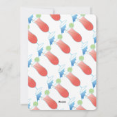 Summer Miniature Schnauzer Beach Party Feestdagenkaart (Achterkant)