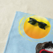 Summer Miniature Schnauzer Beach Towel Strandlaken (In situ)