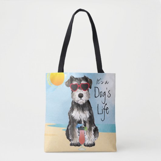 Summer Miniature Schnauzer Canvas tas (Voorkant)