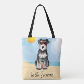 Summer Miniature Schnauzer Canvas tas (Achterkant)