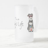 Summer Miniature Schnauzer Frosted Glass Mok (Voorkant rechts)