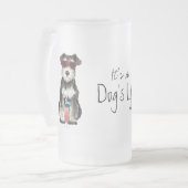 Summer Miniature Schnauzer Frosted Glass Mok (Voorkant links)