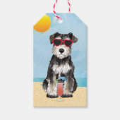 Summer Miniature Schnauzer Gift Labels Cadeaulabel (Voorkant)