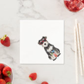 Summer Miniature Schnauzer Napkins Servet (Insitu)
