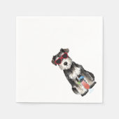 Summer Miniature Schnauzer Napkins Servet (Voorkant)