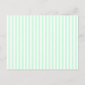 Summer Mint Bleek Green Mint & White Stripe Briefkaart (Voorkant)