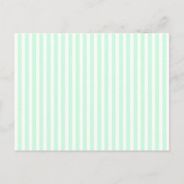 Summer Mint Bleek Green Mint & White Stripe Briefkaart