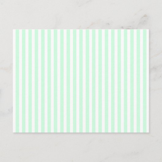 Summer Mint Bleek Green Mint & White Stripe Briefkaart (Voorkant)