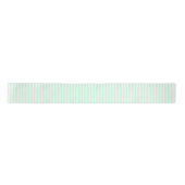 Summer Mint Bleek Green Mint & White Stripe Satijnen Lint (Voorkant)