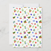 Summer Mixed Berries Baby Shower Bedankkaart (Achterkant)