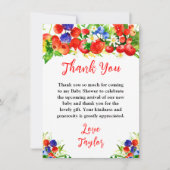 Summer Mixed Berries Baby Shower Bedankkaart (Voorkant)