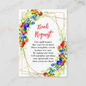 Summer Mixed Berries Baby Shower Book Request Informatiekaartje (Voorkant)