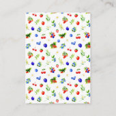 Summer Mixed Berries Baby Shower Book Request Informatiekaartje (Achterkant)