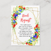 Summer Mixed Berries Baby Shower Book Request Informatiekaartje (Voorkant)