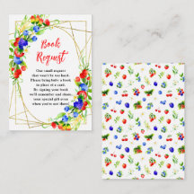 Summer Mixed Berries Baby Shower Book Request