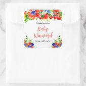 Summer Mixed Berries Baby Shower Bookplate Vierkante Sticker (Tas)
