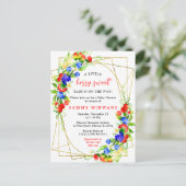 Summer Mixed Berries Baby Shower Briefkaart (Staand voorkant)