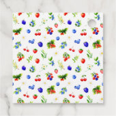 Summer Mixed Berries Baby shower Dank u Bedankjes Labels (Achterkant)