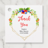 Summer Mixed Berries Baby shower Dank u Bedankjes Labels (Voorkant)