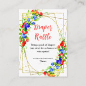 Summer Mixed Berries Baby Shower Diaper Raffle Informatiekaartje (Voorkant)