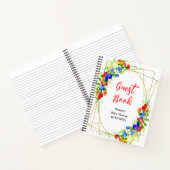 Summer Mixed Berries Baby Shower Guest Book Notitieboek (Binnen)