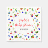 Summer Mixed Berries Baby Shower Servet (Voorkant)