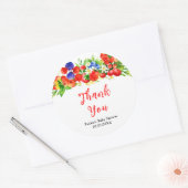 Summer Mixed Berries Baby Shower Thank You Ronde Sticker (Envelop)