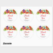 Summer Mixed Berries Baby Shower Thank You Ronde Sticker (Vel)