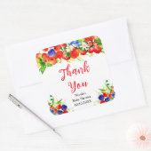 Summer Mixed Berries Baby Shower Thank You Vierkante Sticker (Envelop)