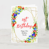 Summer Mixed Berries Birthday Kaart (Voorkant)