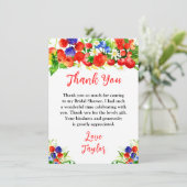Summer Mixed Berries Bridal Shower Bedankkaart (Staand voorkant)