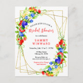 Summer Mixed Berries Bridal Shower Briefkaart (Voorkant)