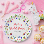 Summer Mixed Berries Bridal Shower Papieren Bordje (Feest)