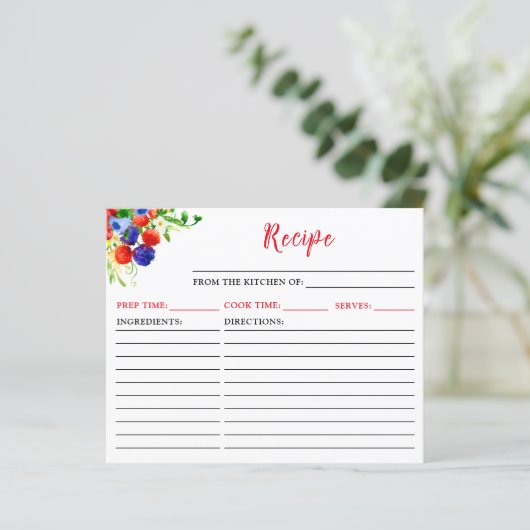 Summer Mixed Berries Recept Kaart (Staand voorkant)