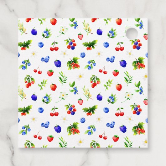 Summer Mixed Berries Vrijgezellenfeest Bedankt Bedankjes Labels (Achterkant)