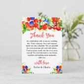 Summer Mixed Berries Wedding Bedankkaart (Staand voorkant)