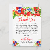 Summer Mixed Berries Wedding Bedankkaart (Voorkant)