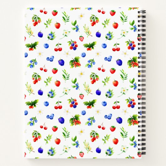Summer Mixed Berries Wedding Guest Book Notitieboek (Achterkant)